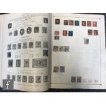 A late 19th Century Stanley Gibbons 'The Century Postage Stamp Album' containing some Queen Victoria