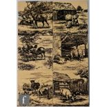 A William Wise for Minton set of six 6 inch tiles from the Animals of the Farm series, each with a