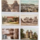 A large flip album of Edwardian postcards to include views, greetings, social history, seaside and