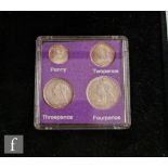 Victoria - Maundy set of four coins 1899, cased.