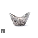 China - A Sycee Yuanbao silver ingot, weight 73.8g.