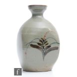 A later 20th Century Studio vase by David Leach at Lowerdown Pottery, of square form decorated with