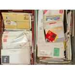 An extensive collection of first day covers and mint presentation stamps in strips, booklets, also