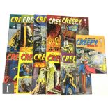 A collection of Silver Age Alan Class Creepy Worlds comics, issues #4, #5, #7, #8, #10-#13, #15, #18