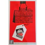 An original 1960s Advise and Consent film poster, artwork by Saul Bass, with 'Approved' stamp of the