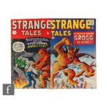 Two Marvel Strange Tales issues, #83, April 1961, and #99, August 1962, both British pence