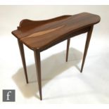 A contemporary Australian jarrah console or side table of swept outline, made by John A. Neep, the