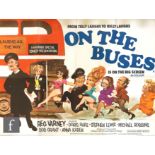 A 1973 On The Buses UK quad poster, 30 inches x 40 inches, printed by Londsdale & Bartholomew,