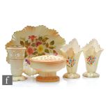 Three pieces of early 20th Century Locke & Co Worcester comprising a pot pourri bowl and cover and a