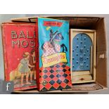A collection of assorted Chad Valley toys to include a boxed bagatelle. (qty)