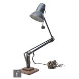 A mid 20th Century black painted Anglepoise lamp, model 1227, designed by George Carwardine for