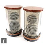 A pair of Model JR149 speakers, serial number 3639, lacking foam covers.