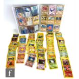 A large collection of Pokémon cards, to include various part sets, including Base set, Fossil,