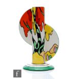 A Wedgwood Clarice Cliff Collectors hand painted shape 464 vase decorated in the Honolulu pattern,