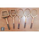 A mid 20th Century or later Dunlop Maxply medium tennis racket, a Dunlop ‘Fort Graphite’ racket,