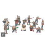 A collection of Timpo hollowcast lead toy soldiers, mostly US Army Series, to include observer
