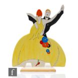 A boxed Wedgwood Clarice Cliff Collectors hand painted Age of Jazz figure, printed mark, height 20.