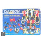 A 1980s Takara Diakron Multi-Force 14 Robot, plastic combining robot toy composed of fourteen