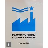 An original 1987 Factory/Ikon Doublevision Film & Video promotional poster, designed by Christiane