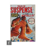 A Marvel Tales of Suspense #16, first appearance of Iron Man (prototype - Metallo), April 1961.