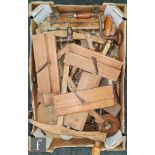 A collection of wood working tools, to include planes, band saw etc. (qty)