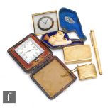 A small parcel lot of assorted items to include an Art Deco Goldsmiths & Silversmiths travel