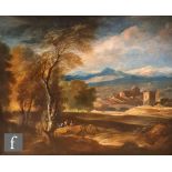 FOLLOWER OF ALEXANDER NASMYTH (1758-1840) - Figures in an extensive Italianate landscape, oil on