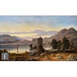 ENGLISH SCHOOL (LATE 19TH CENTURY) - An extensive loch landscape with ruined castle, oil on