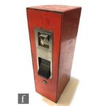 A 1970s cast iron GPO Post Office stamp vending machine, Widney type 5018U, made by Hallam, Sleigh &