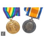 A World War One medal pair to 034036 Pte G.T Poole A.O.C. (2)