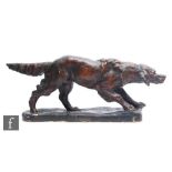 After Thomas Francois Cartier - A 20th Century patinated composite study of a pointer, titled