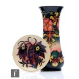 A Moorcroft Pottery vase of waisted form decorated in the Oberon pattern designed by Rachel