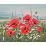 SHEILA FAIRMAN (1924-2013) - A poppy field, oil on canvas, signed, framed, 51cm x 61cm, frame size