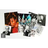 Various signed photographs to include Margaret Thatcher, with card and accompanying letter, The