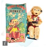 A Japanese Alps Bubble Blowing Monkey battery operated toy, in illustrated box.