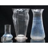 A 1930s Gray-Stan clear crystal glass vase, of shouldered footed form with everted rim, with