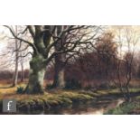 J. T. WELLS (LATE 19TH CENTURY) - An autumnal woodland scene, oil on canvas, signed and dated '96,