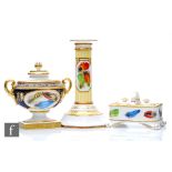 Three pieces of later 20th Century Royal Worcester from the Heritage Collection comprising a