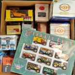Twenty one assorted diecast models, to include Matchbox Dinky, EFE and similar, including a boxed
