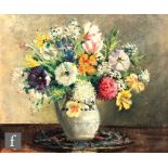 MARGARET FISHER PROUT (1875-1963) - 'Summer flowers in a vase', oil on canvas, signed and dated