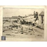 CONSTANCE MARY POTT, RE (1862–1957) - The Boatyard, etching, signed and dated 1902 in pencil,