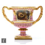 A 19th Century Flight Barr and Barr, Royal Porcelain Works Worcester twin handled urn decorated with