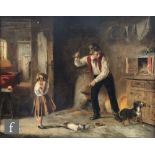 ALFRED W. COOPER (FLOURISHED 1850-1901) - 'The scolded dog', oil on canvas, signed and