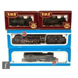 Four OO gauge Airfix/GMR locomotives, 54150-1 2-6-2T GWR 6110, 54120-0 4-6-0 LMS black 'Royal