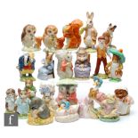 Twenty one assorted Beswick and Royal Albert Beatrix Potter figures comprising Mr McGregor, Squirrel