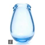 A 20th Century Holmegaard glass vase, designed by Per Lutken, of ovoid form with dipped rim all in