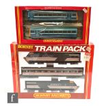 Two OO gauge Hornby sets, R397 Class 125 Inter City HST 3 car set, and R867 Class 142 BR Twin