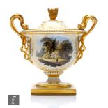 A 19th Century Flight Barr & Barr Royal Porcelain Works Worcester twin handled vase and cover