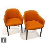 Ronan & Erwan Bouroullec - Vitra - A set of six softshell chairs, with Plano orange covers, black