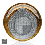 Fornasetti - A Christmas 1969 Astrolabio pattern plate depicting an astrolabe with banner title, all